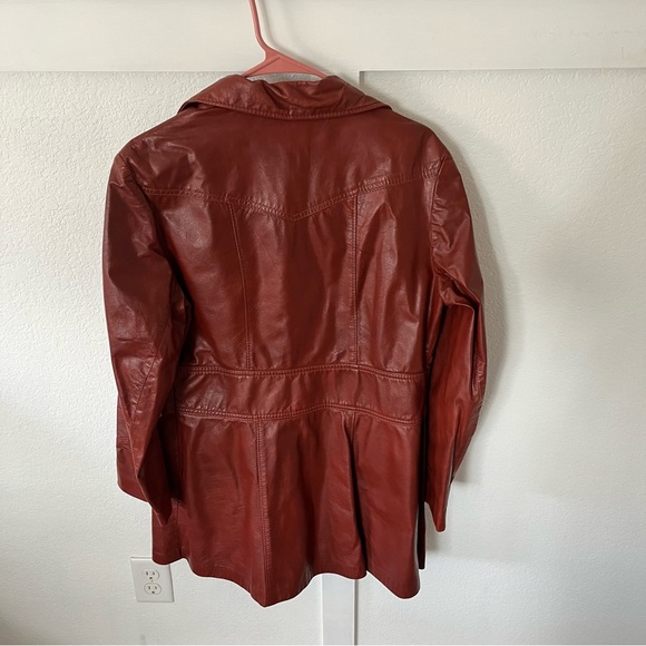 Vintage Garfin Leathers Kirk's Suede Life Women's 14 Leather Trench Coat - Picture 6 of 11